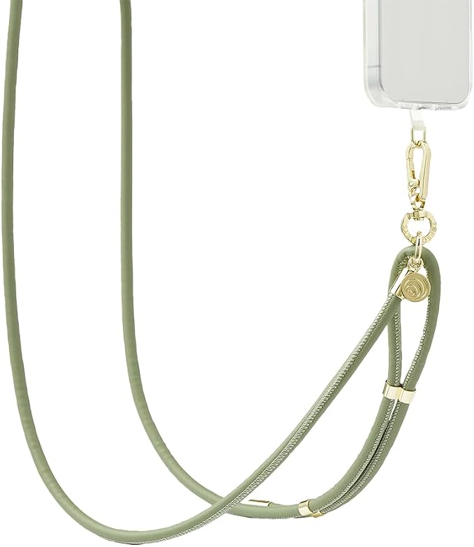 PopSockets Crossbody Phone Strap & Lanyard, Green - Eucalyptus