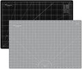 HEADLEY TOOLS 18" x 24" Thickened Self Healing Cutting Mat, A2 Rotary Cutting Sewing Mat for Crafts, Double Sided 5-Ply Table Cutting Board for Fabric Quilting Leather Arts Hobby Project, Grey/Black
