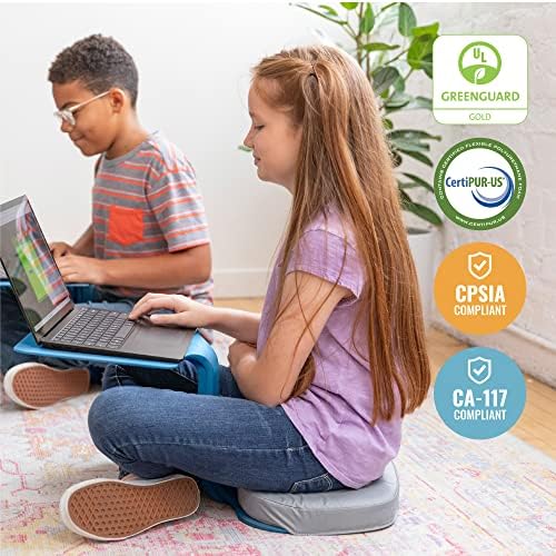 ECR4Kids The Surf Portable Lap Desk, Flexible Seating, Peacock Blue