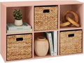 Best Choice Products Kids Bookcase 6-Cube Storage Organizer, 11in Shelf Opening, Bookshelf, Toy Storage, Customizable w/ 3 Removable Back Panels – Light Pink