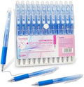 12Pcs Retractable Erasable Gel Pens Clicker,Fine Point 0.7mm Smooth Writing Pens,For Writing Journaling Taking Notes School Office Home. (12Blue)