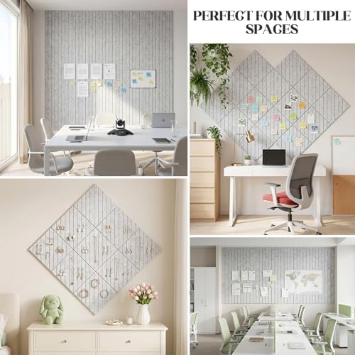 Felt Bulletin Board Tiles 48x36 12 Pack Sound Absorbing Wall Panels