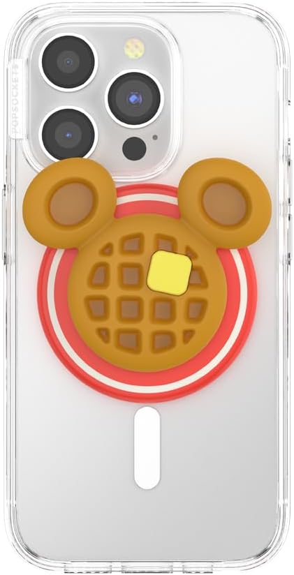 PopSockets Phone Grip for MagSafe, Magnetic Holder- PopOut Waffle | Removable, For Kindle / Android / iPhone, With Magnet, Disney, Mickey Mouse, Minnie, Fun, Cool, Unique