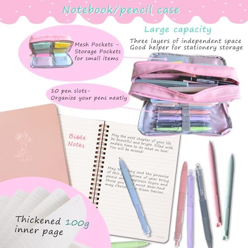 SHINYHARBOR 47PCs Bible Journaling Kit for Women Teen Girl