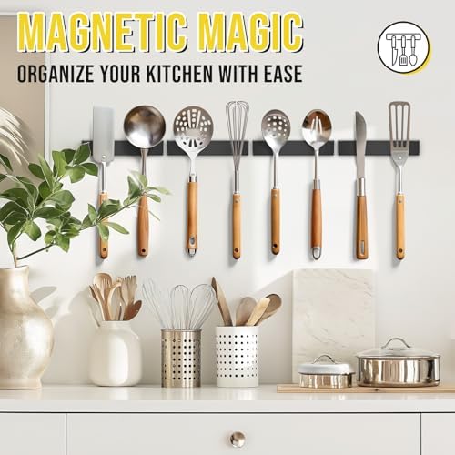 FINDMAG Bar Magnet, Rare Earth Magnets, 12 Pack, Black, 2.36x0.39x0.12in