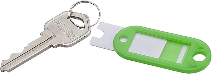 Barska Multi-Purpose Key Tags with Write-On Labels & Ring Holders - 100 Colored Tags