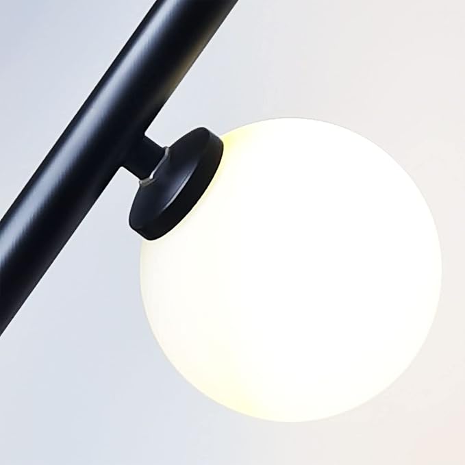Hsyile Modern Creative Black Floor Lamp for Living Room,Bedroom,Office,Globe High Pole Standing Lamp, Tree Lamp,9 Bulbs Included