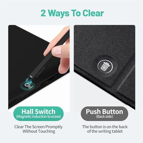 LCD Writing Tablet for Adults: 9.5 Inch Drawing Board with PU Leather Case
