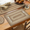 Homespice Cookie Dough Jute Braided Placemats, Rect 13x19 Set of 4