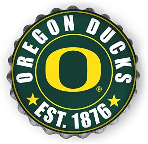 foco NCAA Team Logo Metal Bottle Cap Hanging Wall Sign