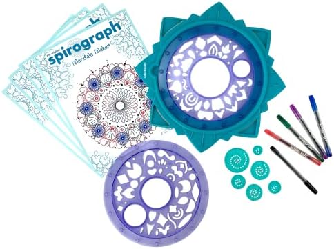 Spirograph Mandala Maker - The Easy Way to Make Countless Amazing Mandala Designs - Design Mandala Art - Ages 8+