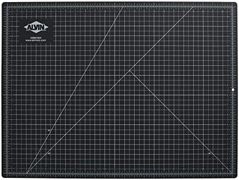 ALVIN GBM Self-Healing Cutting Mat 18 x 24 inch | Double-Sided Green/Black | 5-Layer Gridded Surface for Arts, Crafts and Sewing - Model GBM1824
