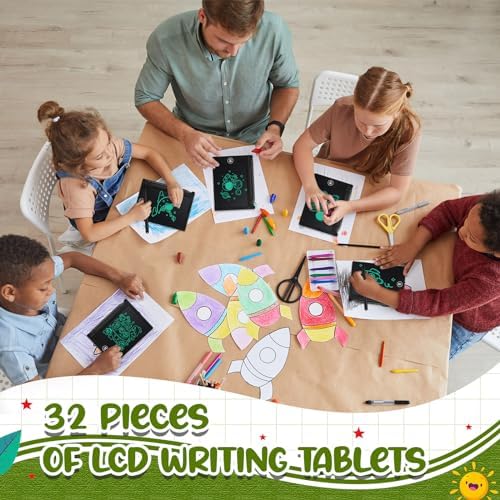 Zhehao 32 Pcs LCD Writing Tablet for Kid Mini Doodle Board,Black