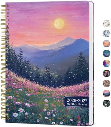 Monthly Planner 2026-2027, 18-Month Aesthetic Calendar, Jul 2026-Dec 2027