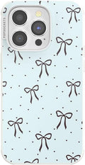 PopSockets iPhone 14 Pro Phone Case with MagSafe- Tiny Bows | Magnetic, Wireless Charging, Camera & Drop Protection, Bow, Phone, Women