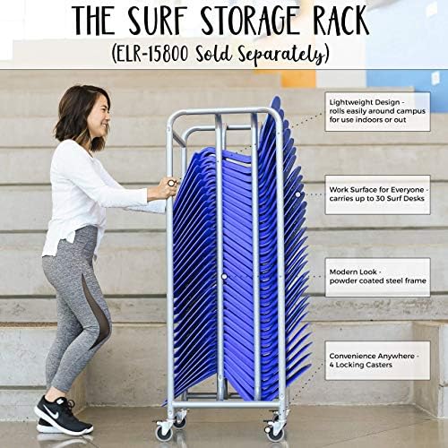 ECR4Kids The Surf Portable Activity Lap Desk, Classroom Essentials, Blue