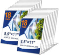 18 Pack Acrylic Sign Holder 8.5 x 11, Plastic Clear Display Stand for Tabletop, L-Shaped Vertical Acrylic Paper Holder for Menu, Flyers, Office, Restaurants, Documents, Store, Desktop