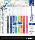 PILOT FriXion Fineliner Erasable Marker Pens, Fine Point 0.7 mm, Pack of 8