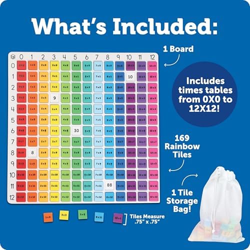 Learning Resources Rainbow Multiplication Board
