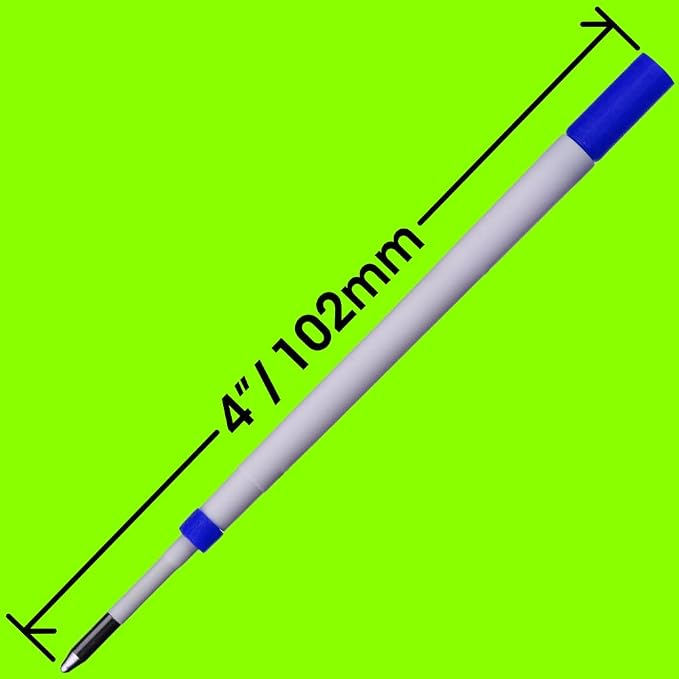 Replacement for Cross Slim 8783 - Ballpoint Pen Refill - 6 Blue
