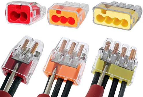 Ideal Electrical 30-1031 in-Sure Push-in Wire Connectors, 2-Port, 3-Port & 4-Port, 25 Each, (75 Pack)
