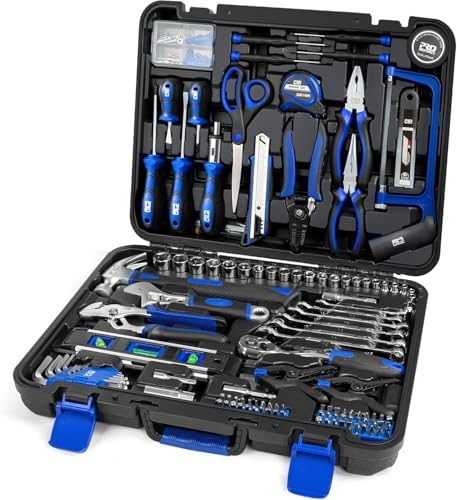 Prostormer 259-Piece Tool Kit, General Household Hand Tool Set, Blue