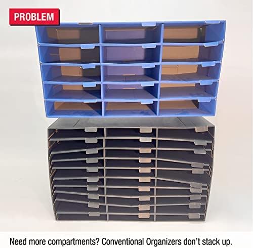 Ultimate Office TierDrop Organizer Standard 6 Compartment ADD-ON for 3-Wide | ADD-ON Module to Expand the Capacity of your TierDrop Literature Organizer; for any 3-wide TierDrop unit; no-tool assembly