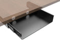 13 inch Under Desk Slide Out Storage Shelf with Cable Managment | Steel Sliding Under Desk Tray Drawer for Standing Desks, Workstations, Cabinet or Gaming