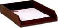 Dacasso Chocolate Brown Leather Letter Tray, Legal Size
