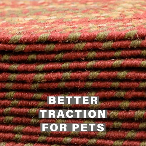 Homespice Cider Barn Jute Braided Stair Treads, Oval 8x28 Set of 13