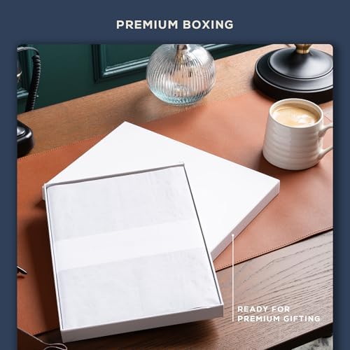 BEECHMORE BOOKS A4 8.5x11.5 Lined Leather Journal For Men 120 GSM, Gift Box