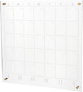 russell+hazel Acrylic Monthly Wall Calendar, Clear and Gold-Tone, Includes Wet Erase Markers and Mounting Hardware, 24” x 24” x .25”, Model Number: 44624