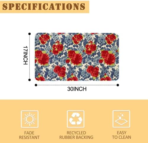 Kitchen Rugs and Mats,Washable Non-Slip Floor Mats Door Mat