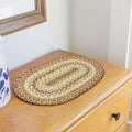 Homespice Harvest Jute Braided Table Mats, Oval 10x15 Set of 4