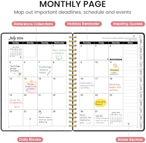 Planner 2026-2027, Jul 2026-Jun 2027 Academic Monthly & Weekly Planner | 8.5" x 11" Hardcover Pretty Calendar Planner for Women, Spiral Organizer for School Office Home Supplies, Garden of Whimsy