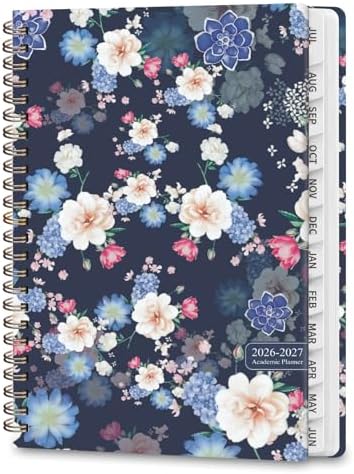 Planner 2026-2027, Weekly and Monthly Academic Planner, July 2026 - June 2027, Hardcover Calendar Agenda Book for School Year Planning, School Supplies for Teacher and Student, A5(6.3'' x 8.5'')