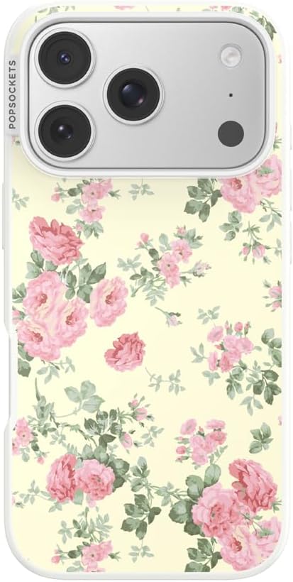PopSockets iPhone 17 Pro Phone Case with MagSafe- Cottage Tutu | Magnetic, Wireless Charging, Camera & Drop Protection, Yellow, Butter, Flower, Floral