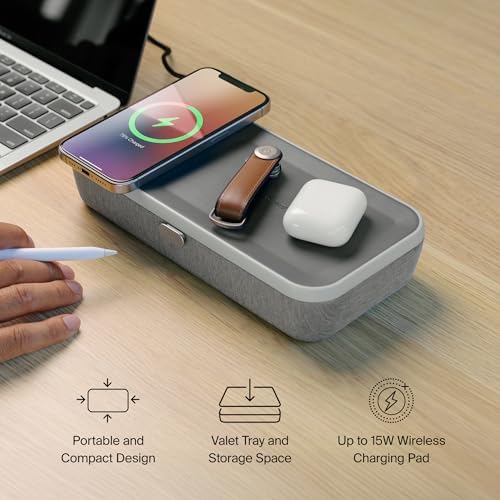 orbitkey Nest V2 Portable Desk Organizer with Wireless Charger - Black
