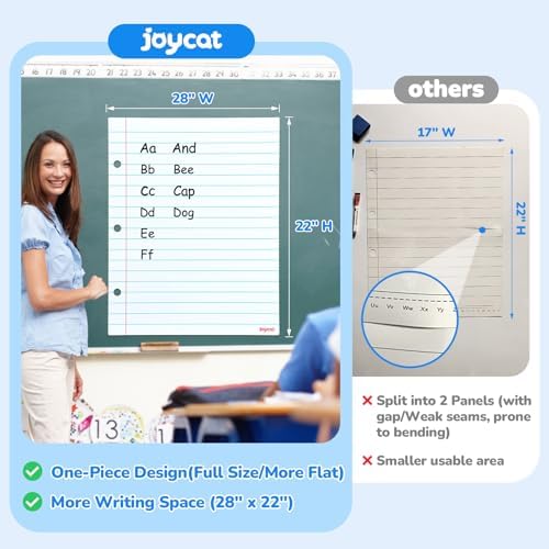 JoyCat Giant Magnetic Notebook Paper, 22 x 28 Dry Erase Lined Sheet