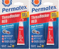 Permatex 27005 High Strength Threadlocker Red Gel Squeeze, 5 g (Pack of 2)