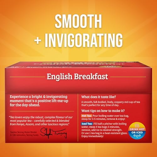 Twinings English Breakfast Black Tea Bags, 50 CT Box (6 Pack)