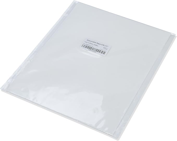 NATURALABEL Water Soluble Paper, 8.5" x 11", 12 Sheets | Dissolves in water, printable & writable, for memorials, prayers, journals, spy & secret messages