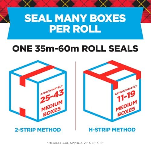 Scotch Heavy Duty Shipping Packing Tape, Clear, 1.88 in. x 54.6 yd.