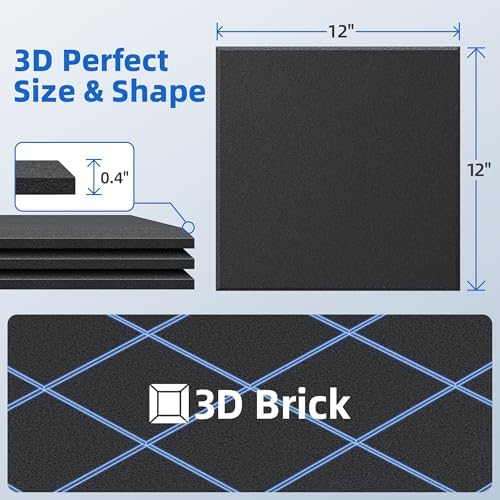 20 Pack Acoustic Panels with Self Adhesive Sound Proof Foam Panels for Wall