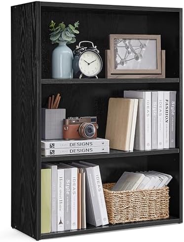 VASAGLE 3-Tier Bookshelf, Storage Organizer, 23.6 x 9.4 x 32 Inches