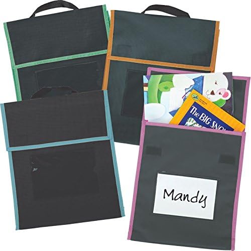 Really Good Stuff Store More Medium Book Pouches, 4-Pack