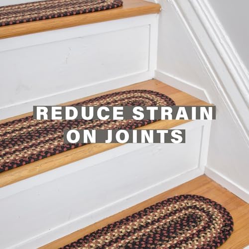 Homespice Prescott Jute Braided Stair Treads, Rect 8x28 Set of 13
