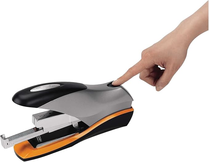 Swingline Stapler, 70 Sheet Capacity, Optima 70, Jam Free, Reduced Effort, Soft Grip, Metal, Silver/Black/Orange (87875)