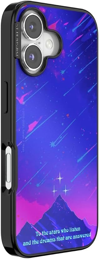 PopSockets iPhone 16 Phone Case with MagSafe, Wireless Charging Compatible, Bookish - Mirror Starfall