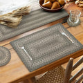 Homespice Grey Cloud Jute Braided Table Runner, Rect 8x28 Set of 2